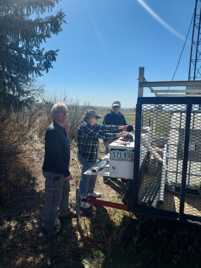 Work on tower trailer