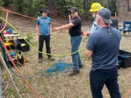 Demonstration of using ropes