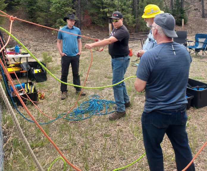 Demonstration of using ropes