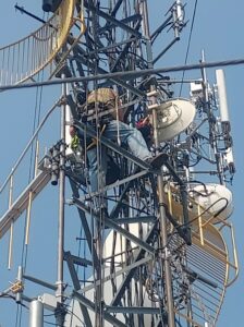 Mike on Grand Mesa Tower, link to Sunlight